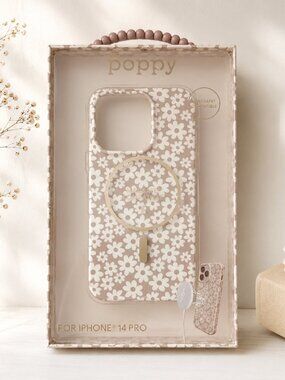 🎃 3/$20 Poppy Floral iPhone 14 Pro MagSafe Compatible Case – New